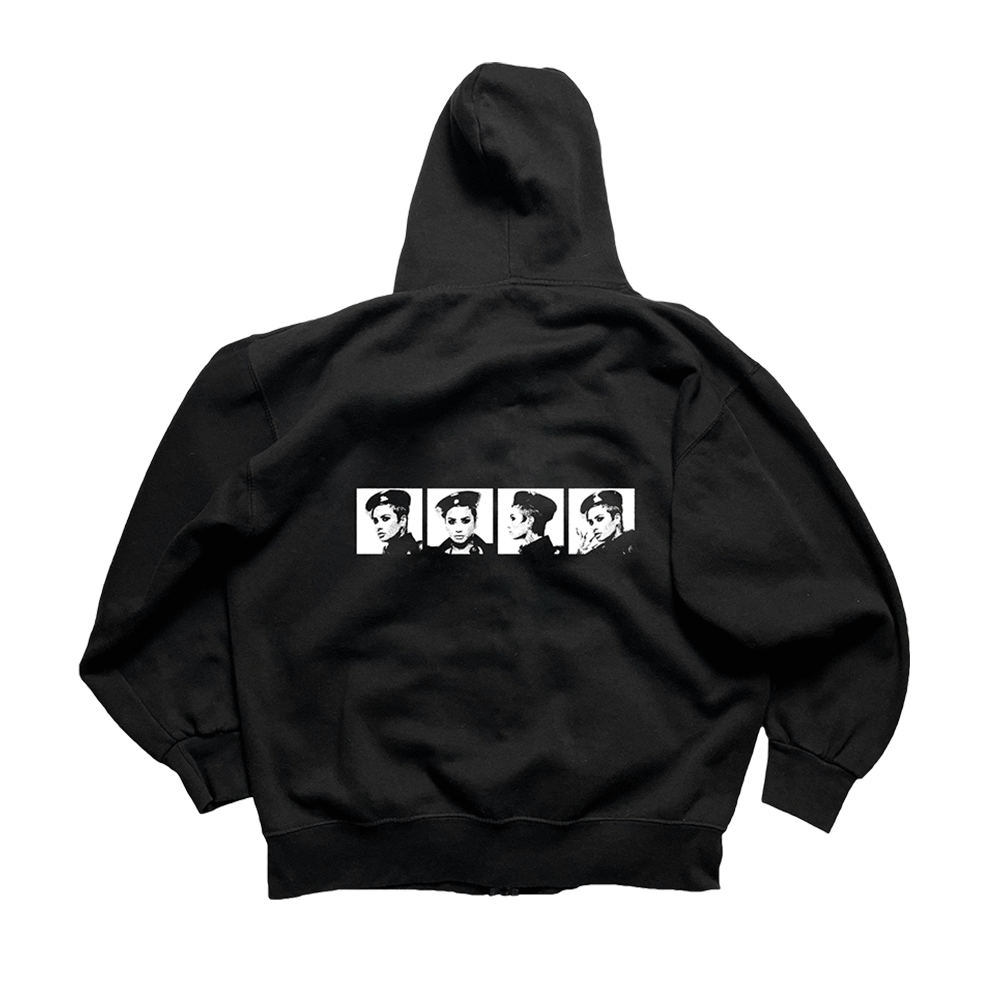 Demi Lovato Earth Day Black Zip Hoodie back