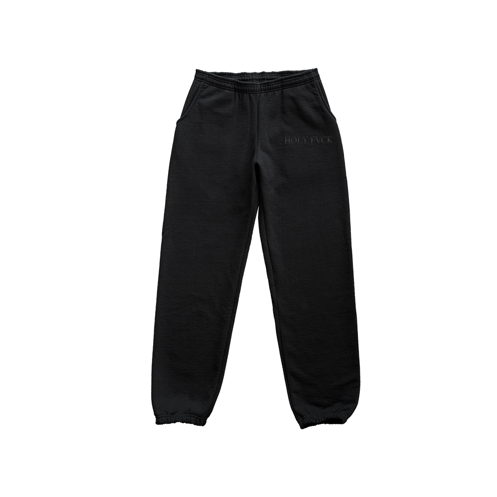 HOLY FVCK BLACK TONAL SWEATPANTS