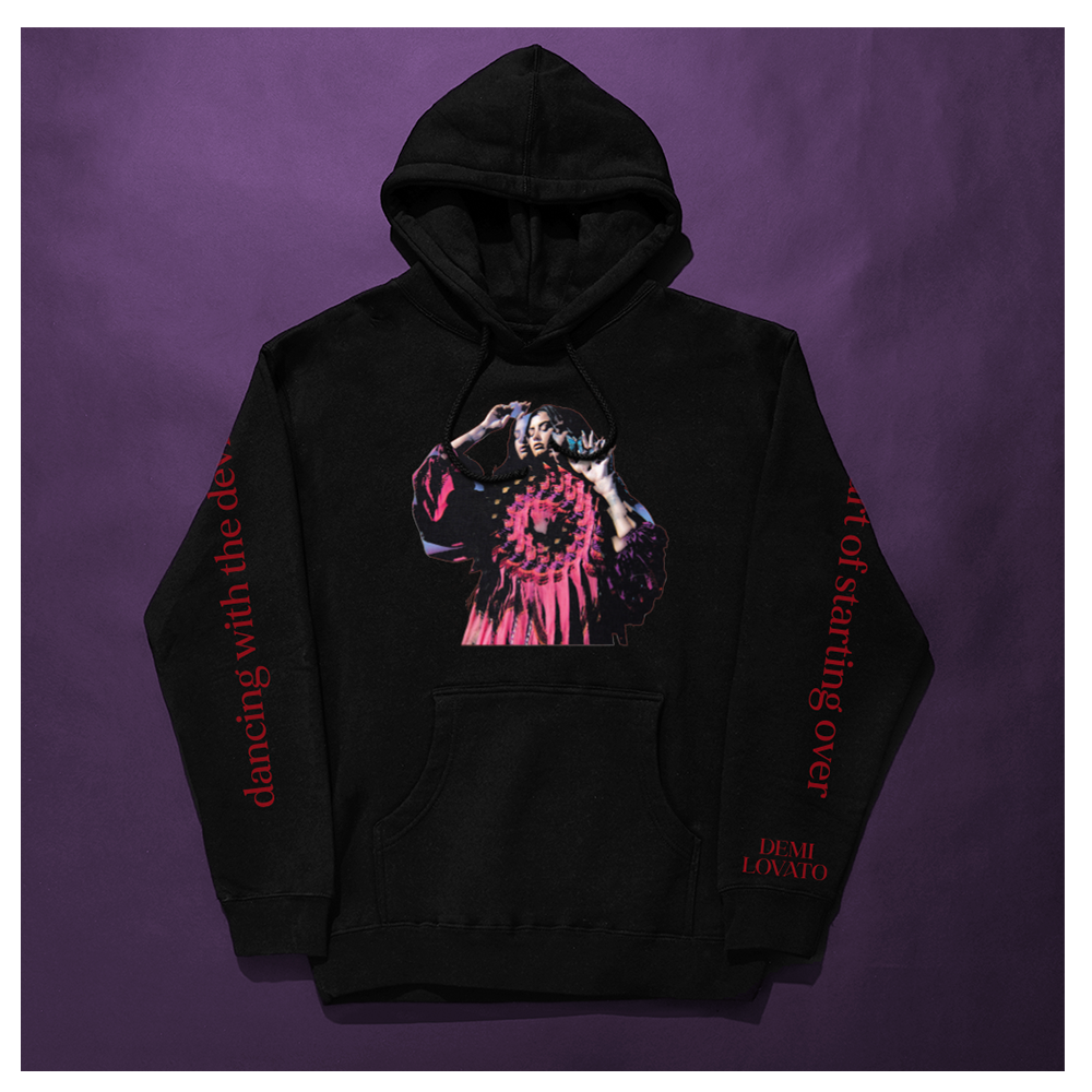 Dancing With The Devil... The Art of Starting Over Hoodie II Purple Background