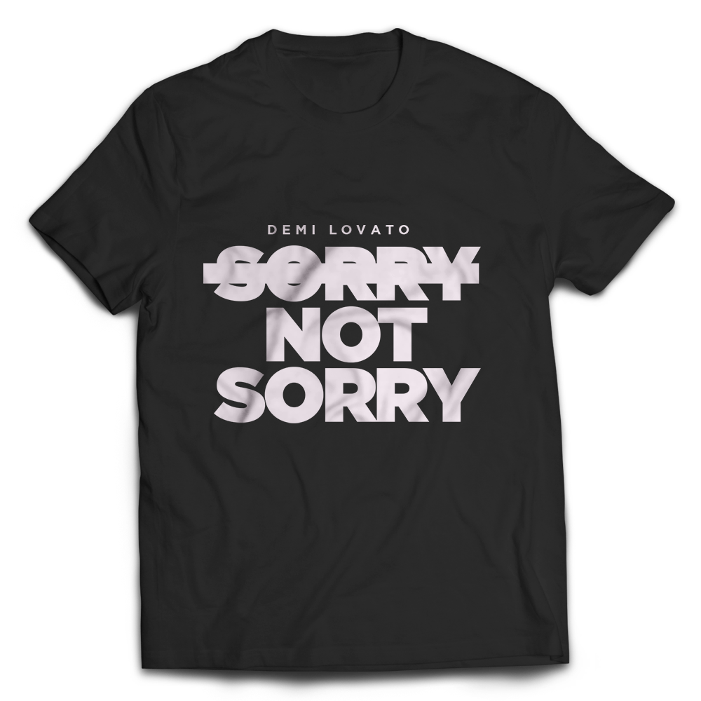 Sorry Not Sorry Men's Black Tee