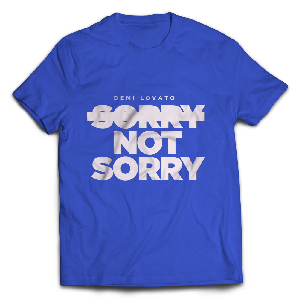 Sorry Not Sorry Men's Blue Tee