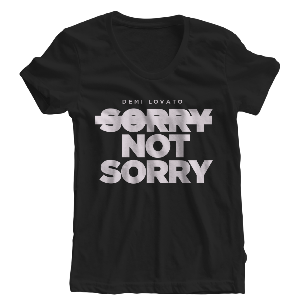Sorry Not Sorry Women's Black Tee
