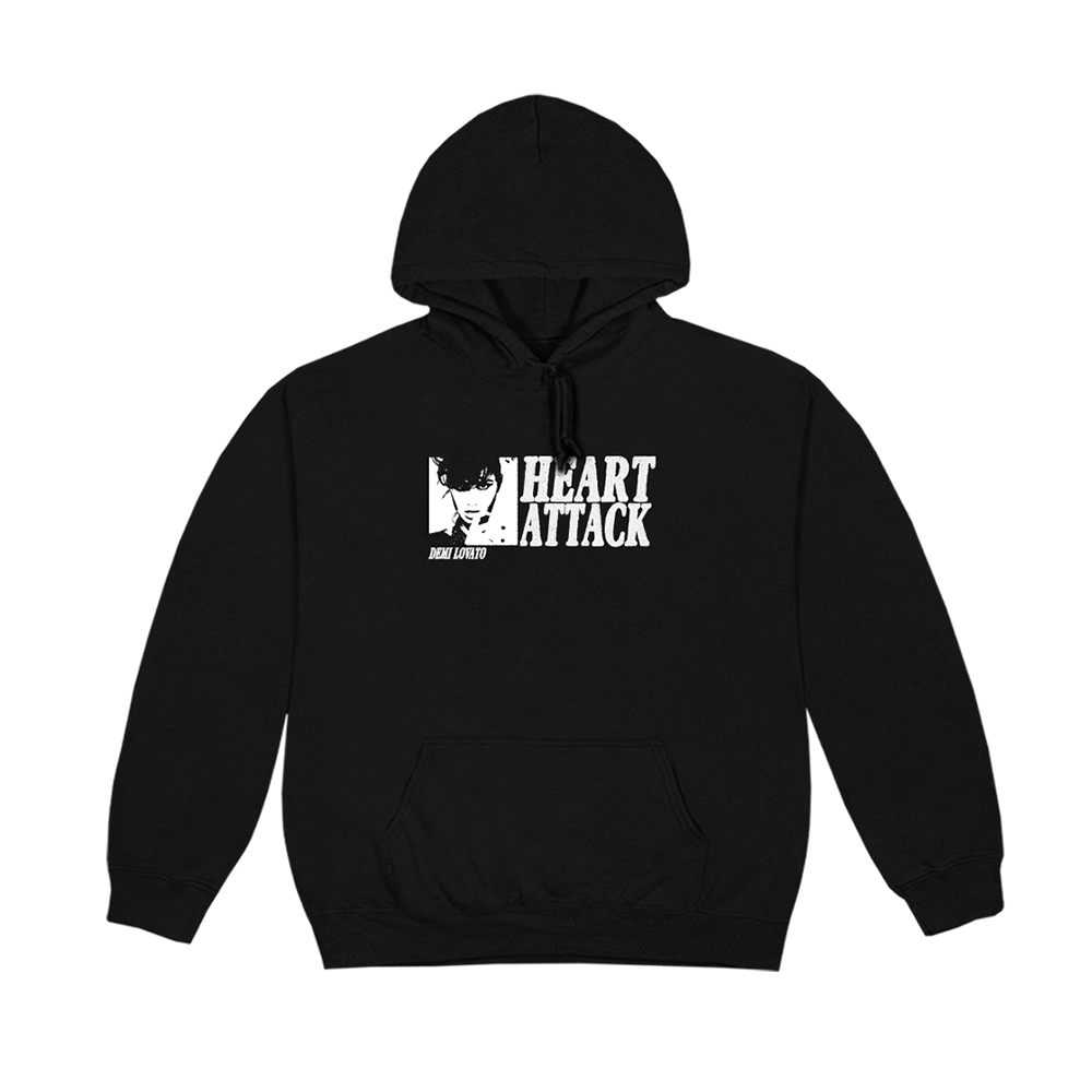 Heart Attack Anniversary Black Hoodie Front